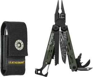 LEATHERMAN, Signal, 19-in-1 Multi-tool for Outdoors, Camping, Hiking, Fishing, Survival, Durable & Lightweight EDC, Made in the USA, Topographical Print