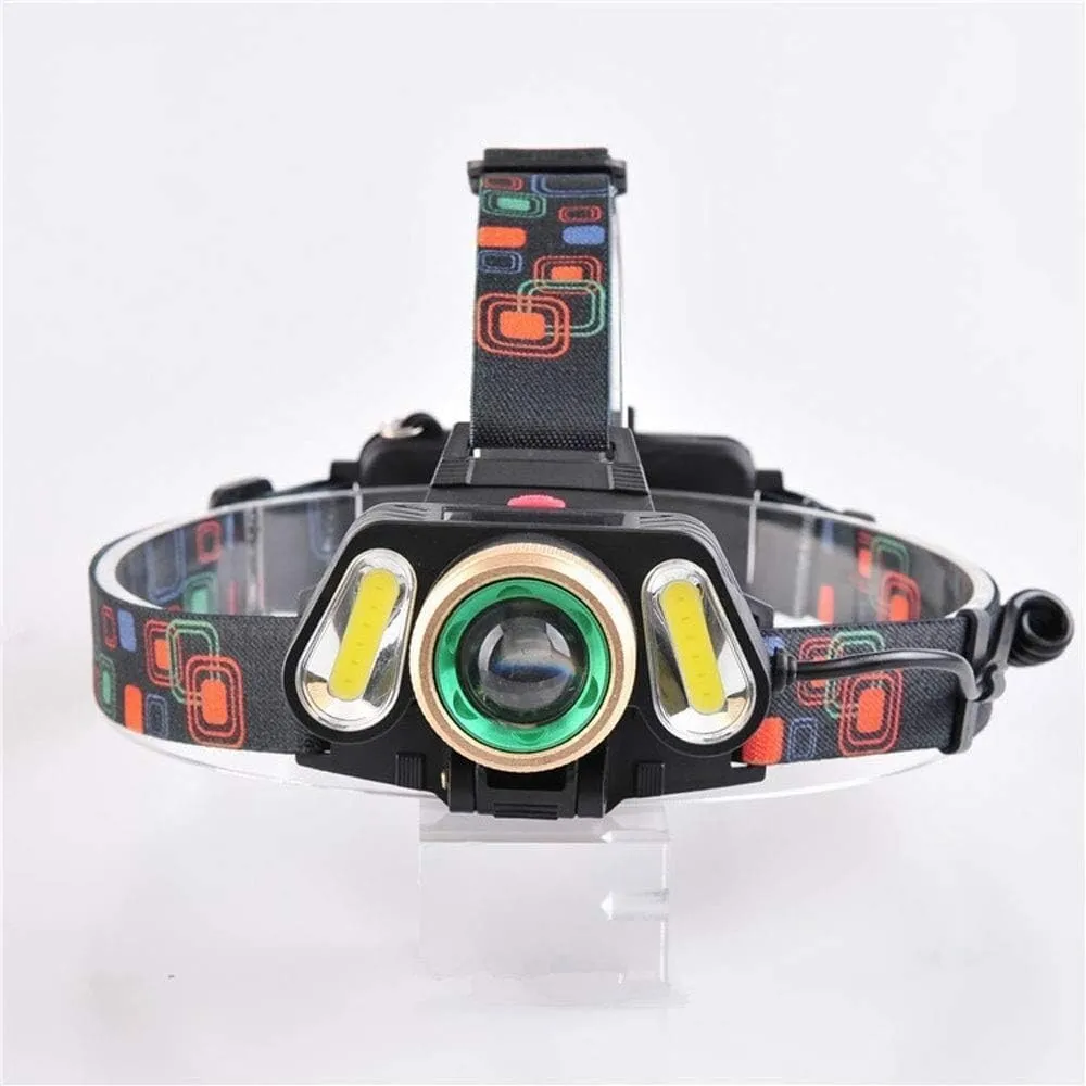 LED Head Torch,LED Headlamp Zoomable Headlight Battery Head Torch Green Fishing Camping Red Flashlight