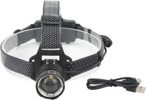 LED Headlamp, Headlamp Flashlight, USB Rechargeable Headlight, XHP50 Bulb Type C Rechargeable Telescopic Zoom Bright Headlight for Outdoor Camping Running Fishing Hiking
