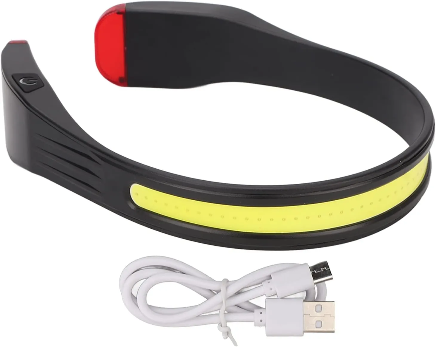 LED Headlamp, Lightweight Soft Rechargeable Light Red Light IPX4 Comfortable Portable COB Light for Outdoor Camping
