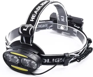 LED Headlamp Rechargeable, Super Bright Head Lamp, IPX5 Waterproof Flashlight with Zoomable Light and Sensor SensingLight for Camping, Hiking, Outdoors