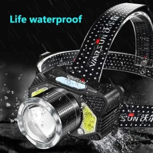 LED Headlamp Super Bright Headlamp Headlight Flashlight Zoomable Headlamps for Runing Hiking Camping Fishing Hunting (Black)