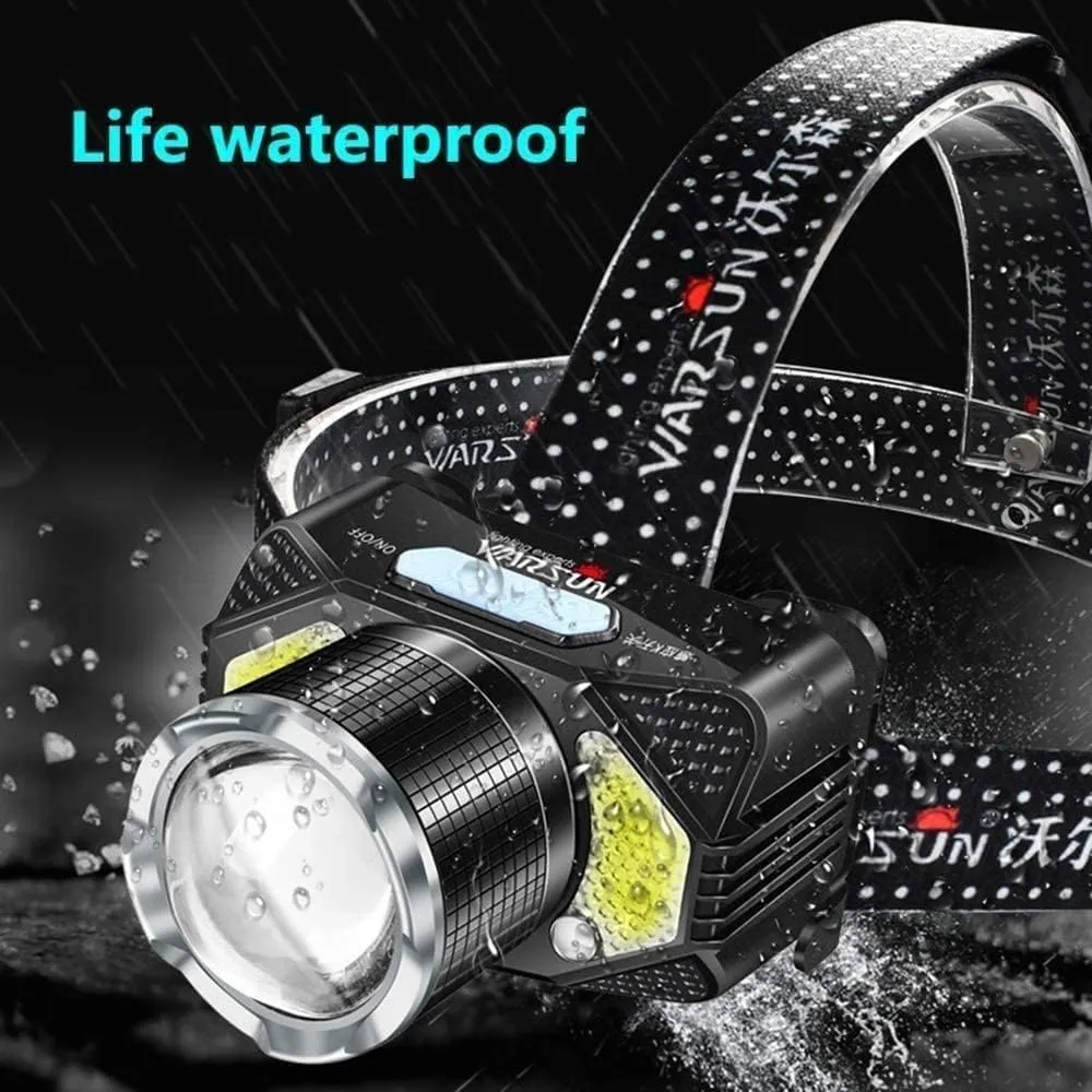 LED Headlamp Super Bright Headlamp Headlight Flashlight Zoomable Headlamps for Runing Hiking Camping Fishing Hunting (Black)