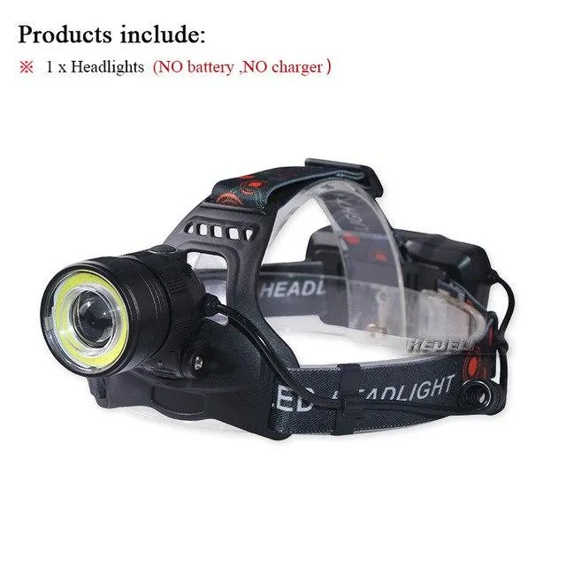 LED Headlamp zoom xml t6 cob Headlight Camping Head Torch waterproof Head Lantern Lamp linterna usb charge 18650 battery