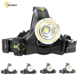 LED Headlight CREE L2 led headlamp zoom 18650/AA Battery Head lights head lamp 3000lm COB zoomable lampe frontale LED BIKE light