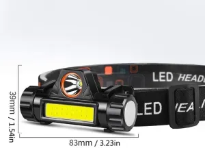 LED Rechargeable Headlamp, Waterproof Flashlight Head lamp, High Lumen Bright 30 Hours Runtime USB Headlight for Running, Camping, Hiking and More