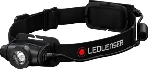 Ledlenser, H5R Core Rechargeable Headlamp, 500 lumens, Advanced Focus System, Constant Light Output, Dimmable, Magnetic Charge System, Dustproof, Waterproof, Connecting System