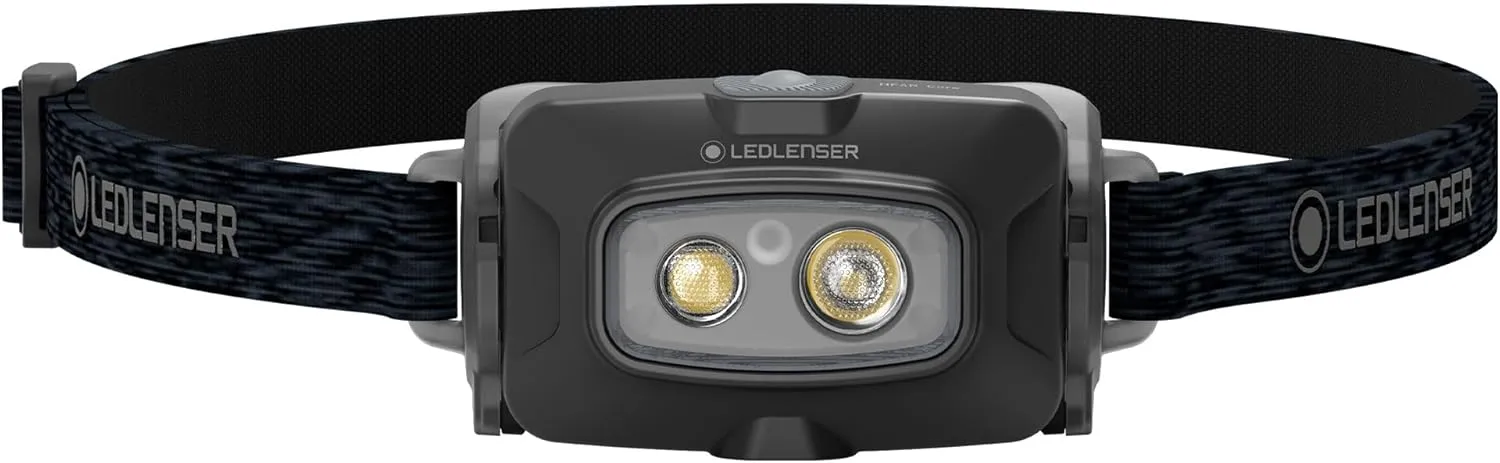 Ledlenser HF4R Core Rechargeable 500 Lumen LED Head Torch - Lightweight, Super Bright, Ideal for Running, Hiking, Camping, Fishing, Includes Red Light and USB C Charger, Essential Outdoor Equipment