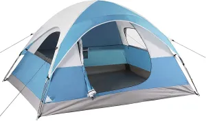 LET'S CAMP 3 Person Backpacking Tent,Portable Lightweight Waterproof Windproof Easy Setup Backpacking Tent,Great for Camping Hiking Mountaineering,Blue