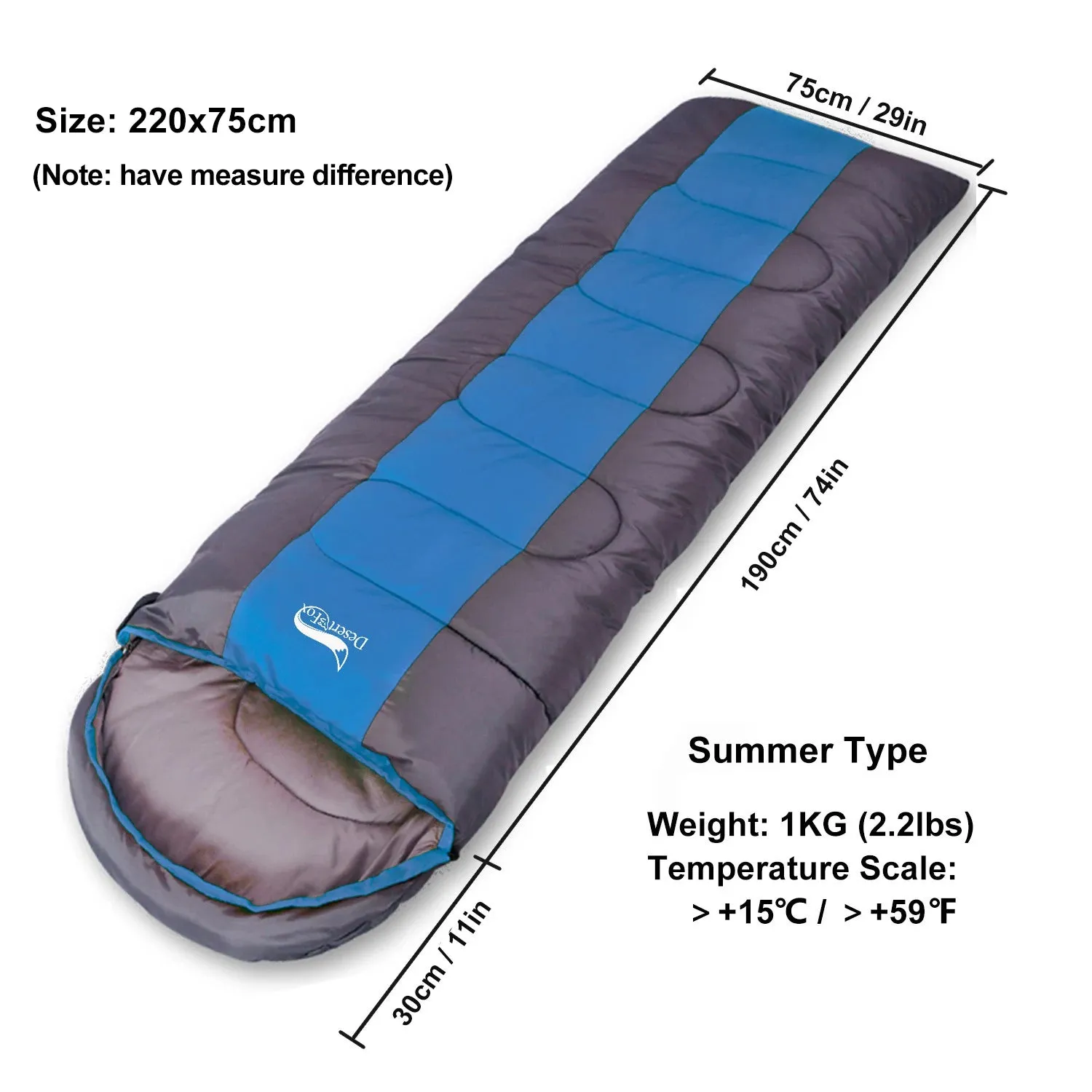 Lightweight 4 Season Envelope Camping Sleeping Bag for Outdoor Travel and Hiking