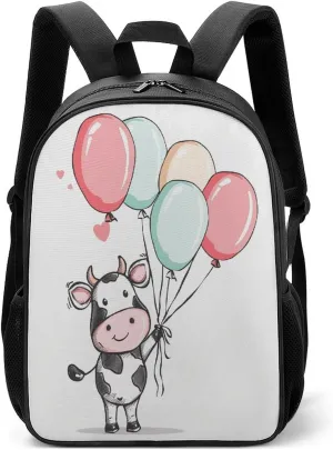 Lightweight Backpacks Cute Travel Bag Durable Balloon And Cow Printing Small Travel Backpack For Women & Men