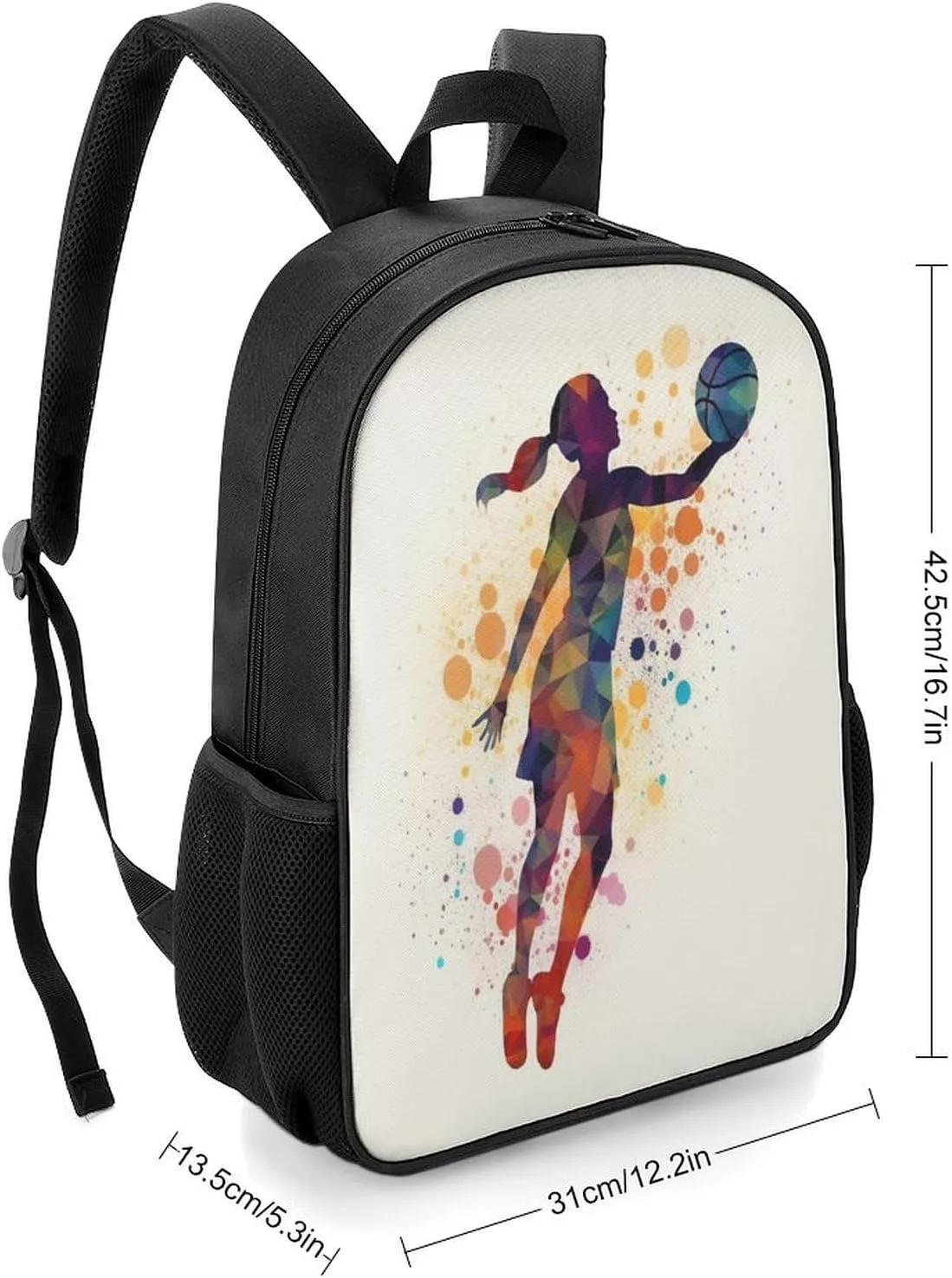 Lightweight Backpacks Cute Travel Bag Durable Basketball Pattern Printing Small Travel Backpack For Women & Men