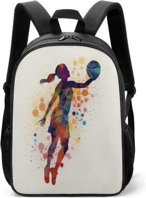 Lightweight Backpacks Cute Travel Bag Durable Basketball Pattern Printing Small Travel Backpack For Women & Men