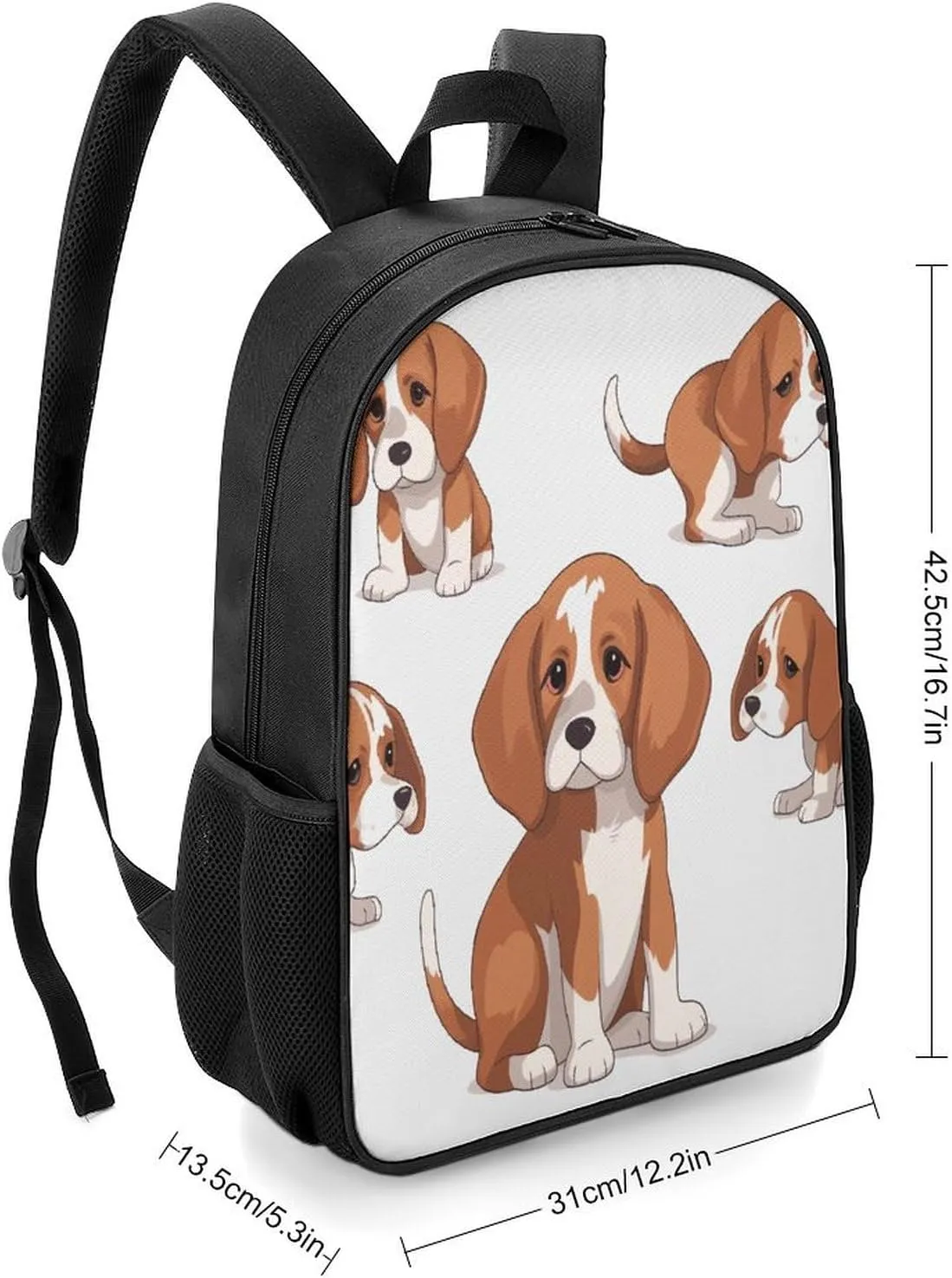 Lightweight Backpacks Cute Travel Bag Durable Beagle Dog Printing Small Travel Backpack For Women & Men
