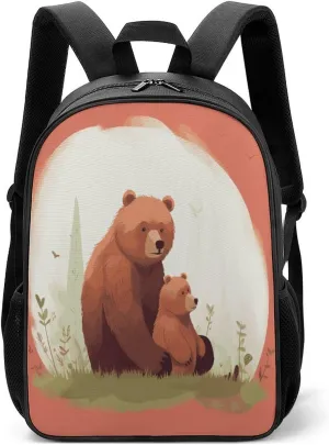 Lightweight Backpacks Cute Travel Bag Durable Bear Hug Printing Small Travel Backpack For Women & Men