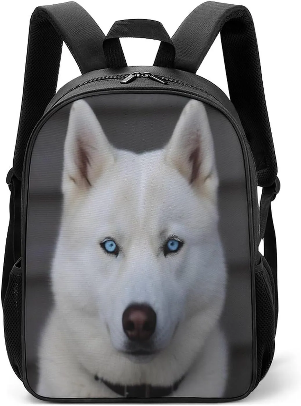 Lightweight Backpacks Cute Travel Bag Durable Blue Eyed White Husky Printing Small Travel Backpack For Women & Men