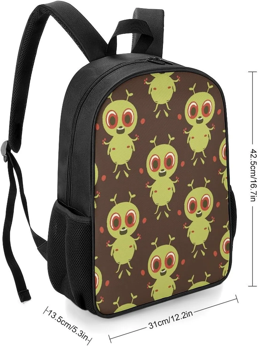 Lightweight Backpacks Cute Travel Bag Durable Cartoon Green Biont Printing Small Travel Backpack For Women & Men