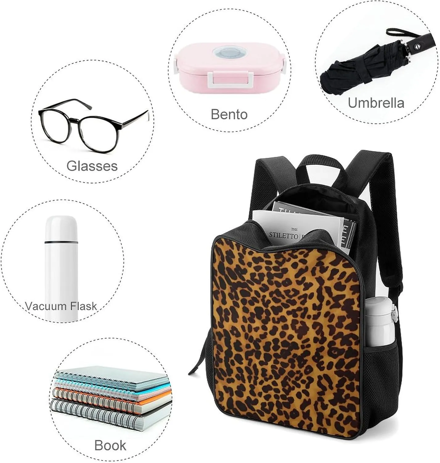 Lightweight Backpacks Cute Travel Bag Durable Cool Cheetah Leopard Printing Small Travel Backpack For Women & Men