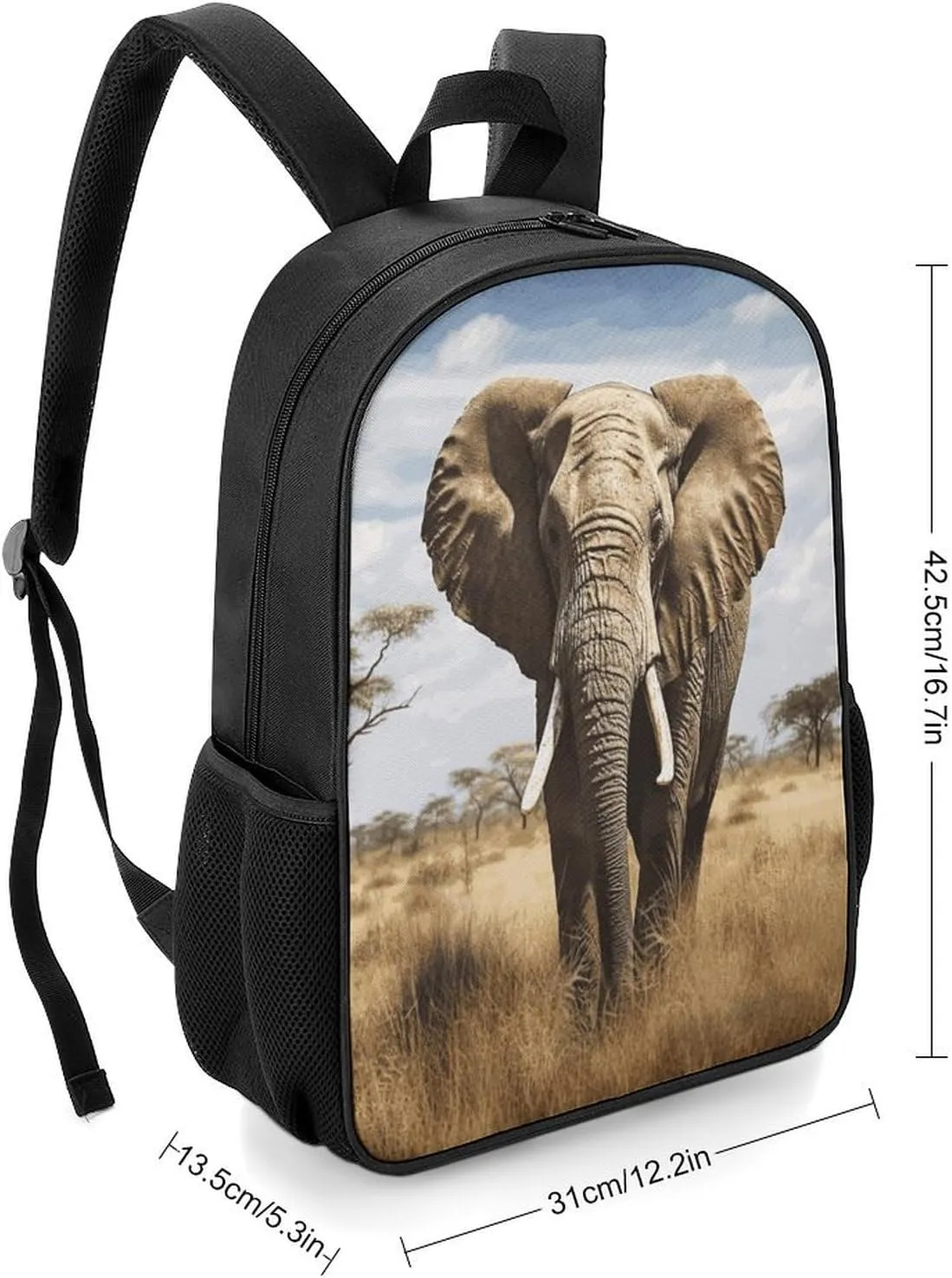 Lightweight Backpacks Cute Travel Bag Durable Elephant Printing Small Travel Backpack For Women & Men