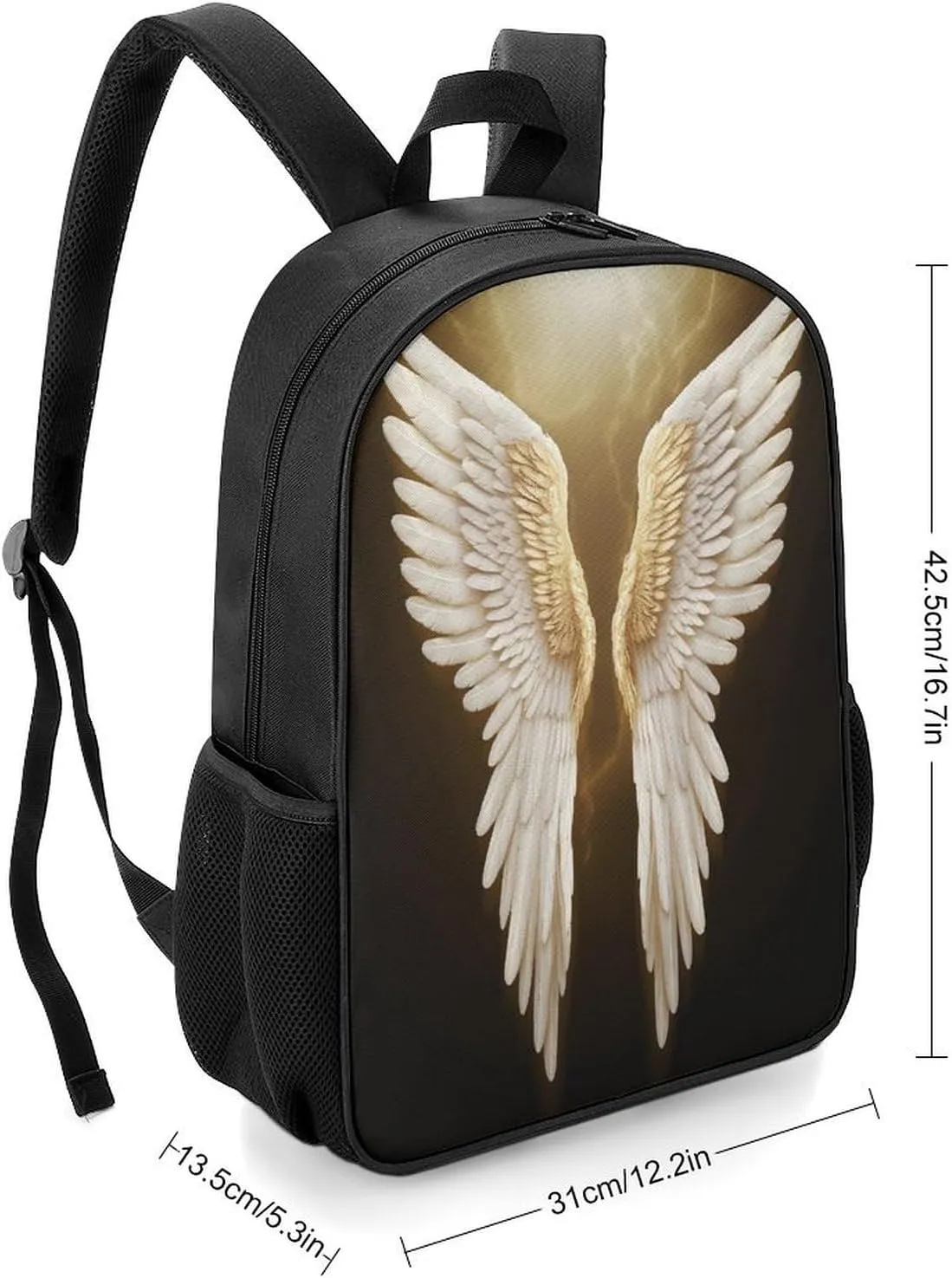 Lightweight Backpacks Cute Travel Bag Durable Fairy Wing Printing Small Travel Backpack For Women & Men