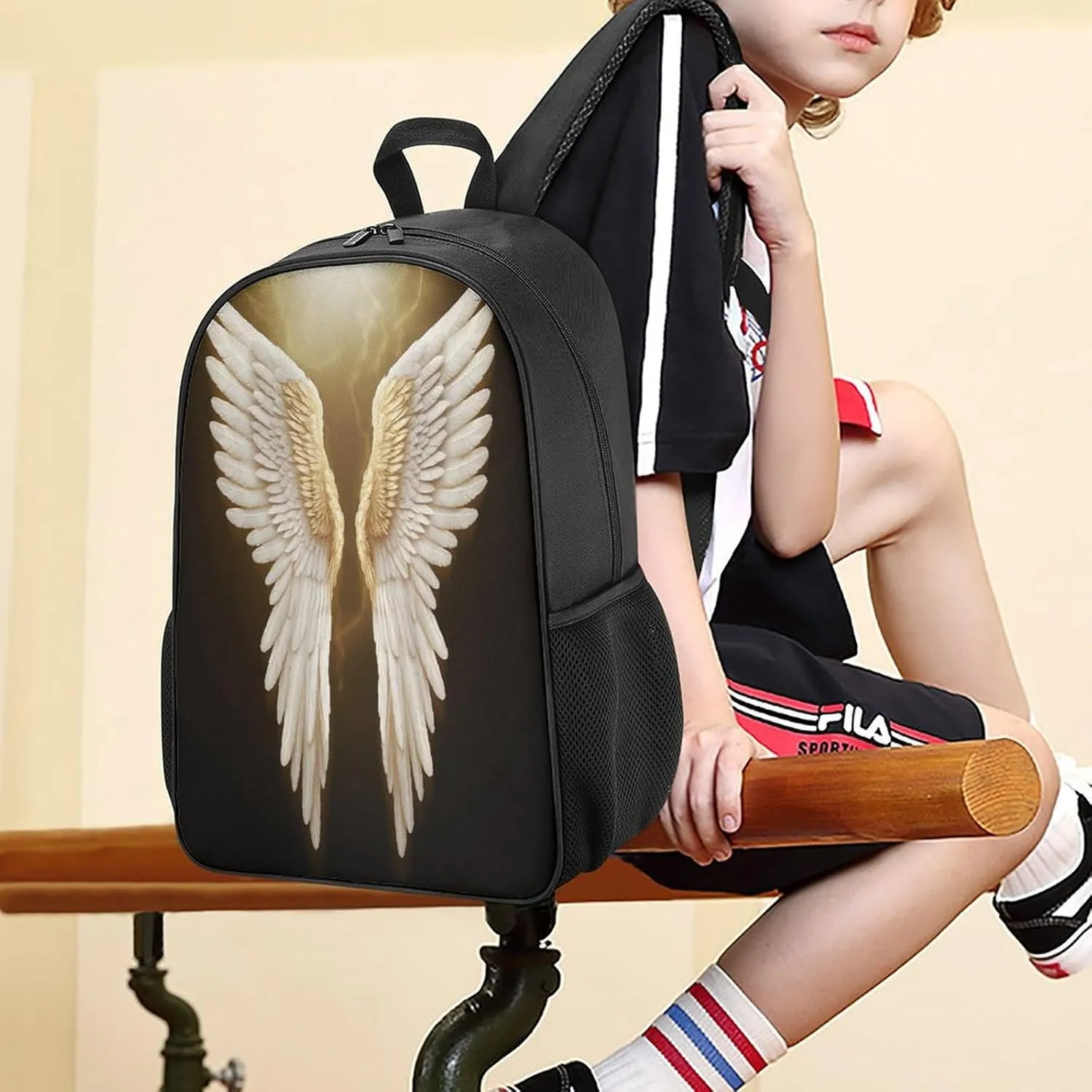 Lightweight Backpacks Cute Travel Bag Durable Fairy Wing Printing Small Travel Backpack For Women & Men