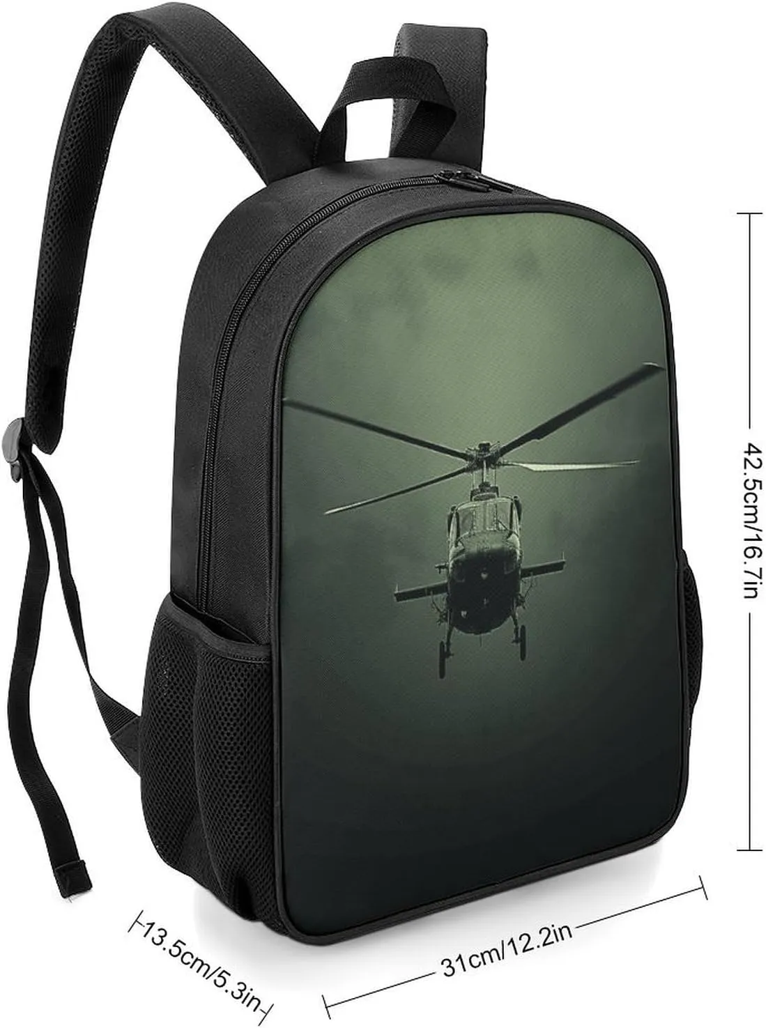 Lightweight Backpacks Cute Travel Bag Durable Helicopter Printing Small Travel Backpack For Women & Men