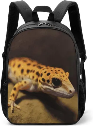 Lightweight Backpacks Cute Travel Bag Durable Leopard Little Gecko Printing Small Travel Backpack For Women & Men