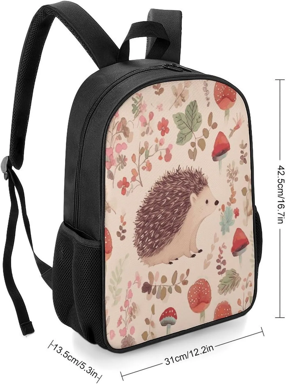 Lightweight Backpacks Cute Travel Bag Durable Lovely Hedgehog Printing Small Travel Backpack For Women & Men