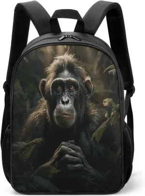 Lightweight Backpacks Cute Travel Bag Durable Monkey in Jungle Printing Small Travel Backpack For Women & Men