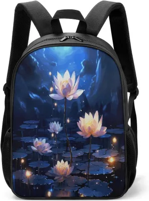 Lightweight Backpacks Cute Travel Bag Durable Night Flowers Printing Small Travel Backpack For Women & Men