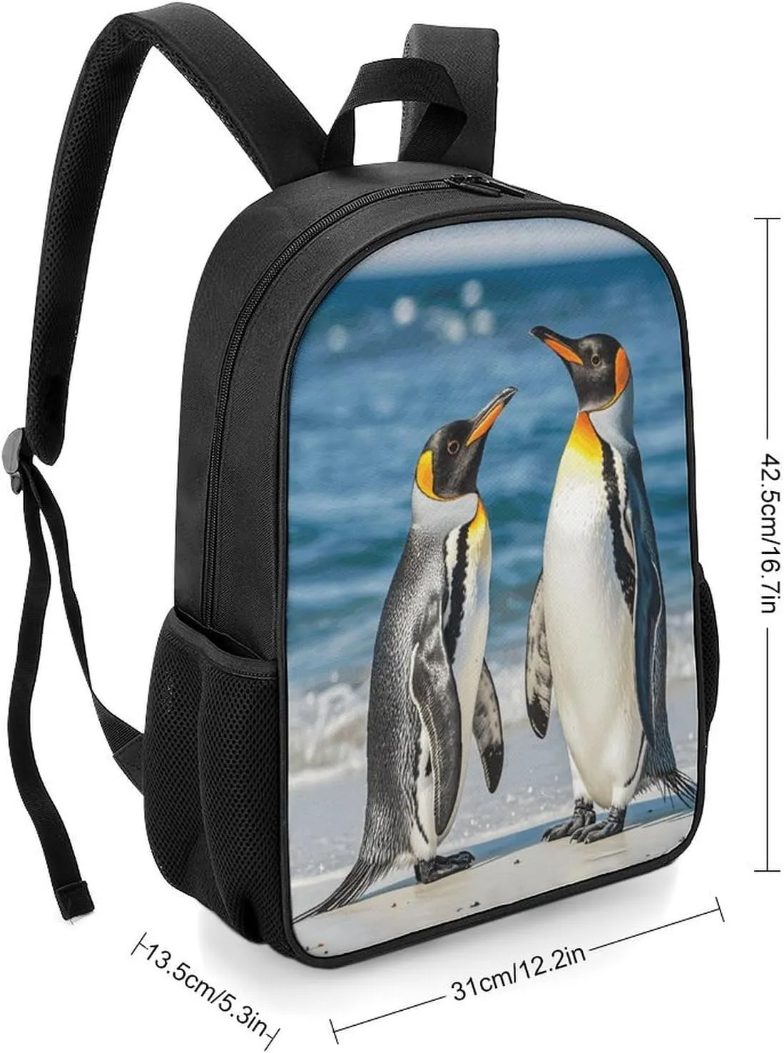 Lightweight Backpacks Cute Travel Bag Durable Penguin And Sea Printing Small Travel Backpack For Women & Men