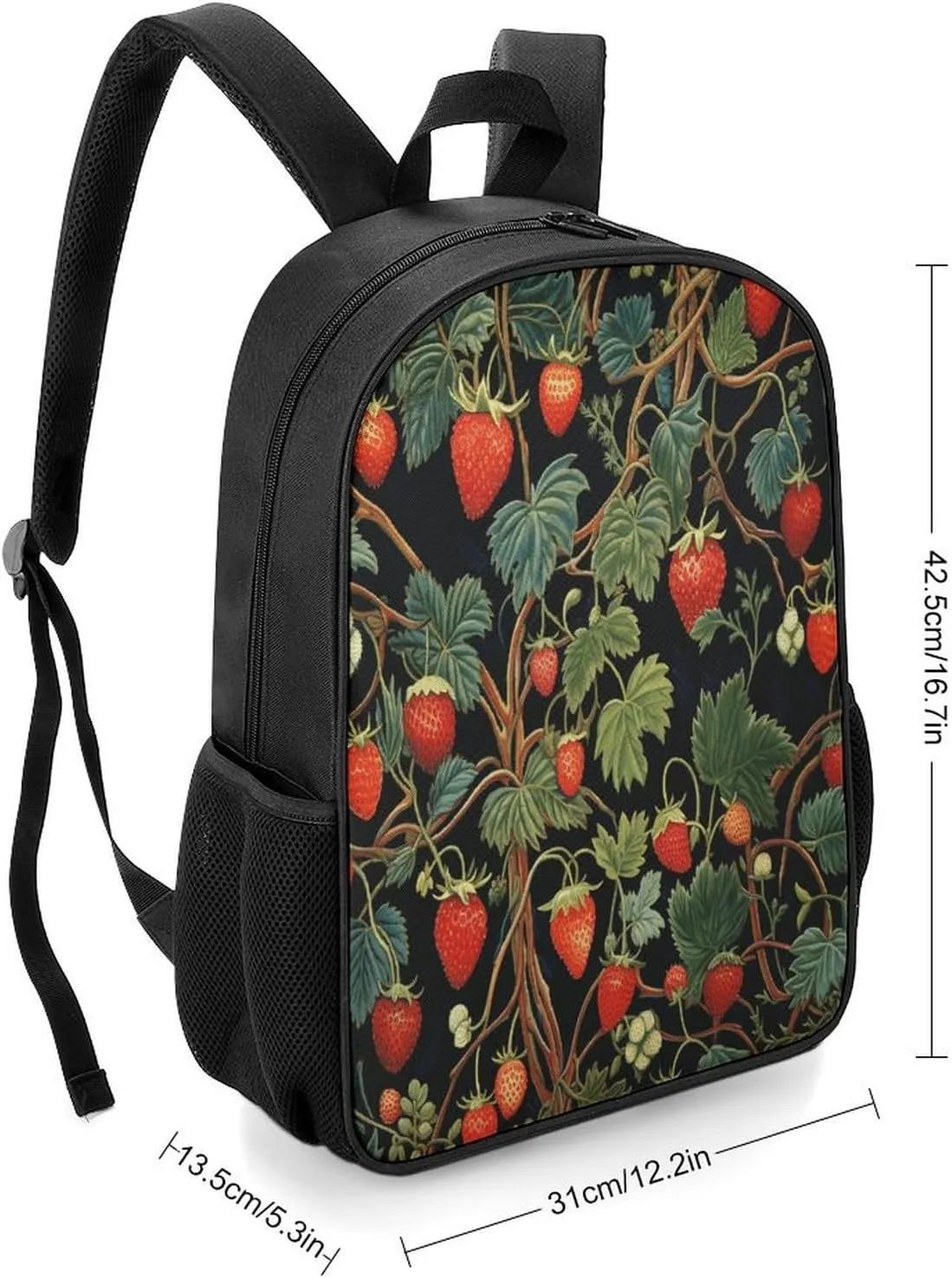 Lightweight Backpacks Cute Travel Bag Durable Strawberry Pattern Printing Small Travel Backpack For Women & Men