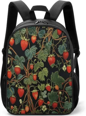 Lightweight Backpacks Cute Travel Bag Durable Strawberry Pattern Printing Small Travel Backpack For Women & Men