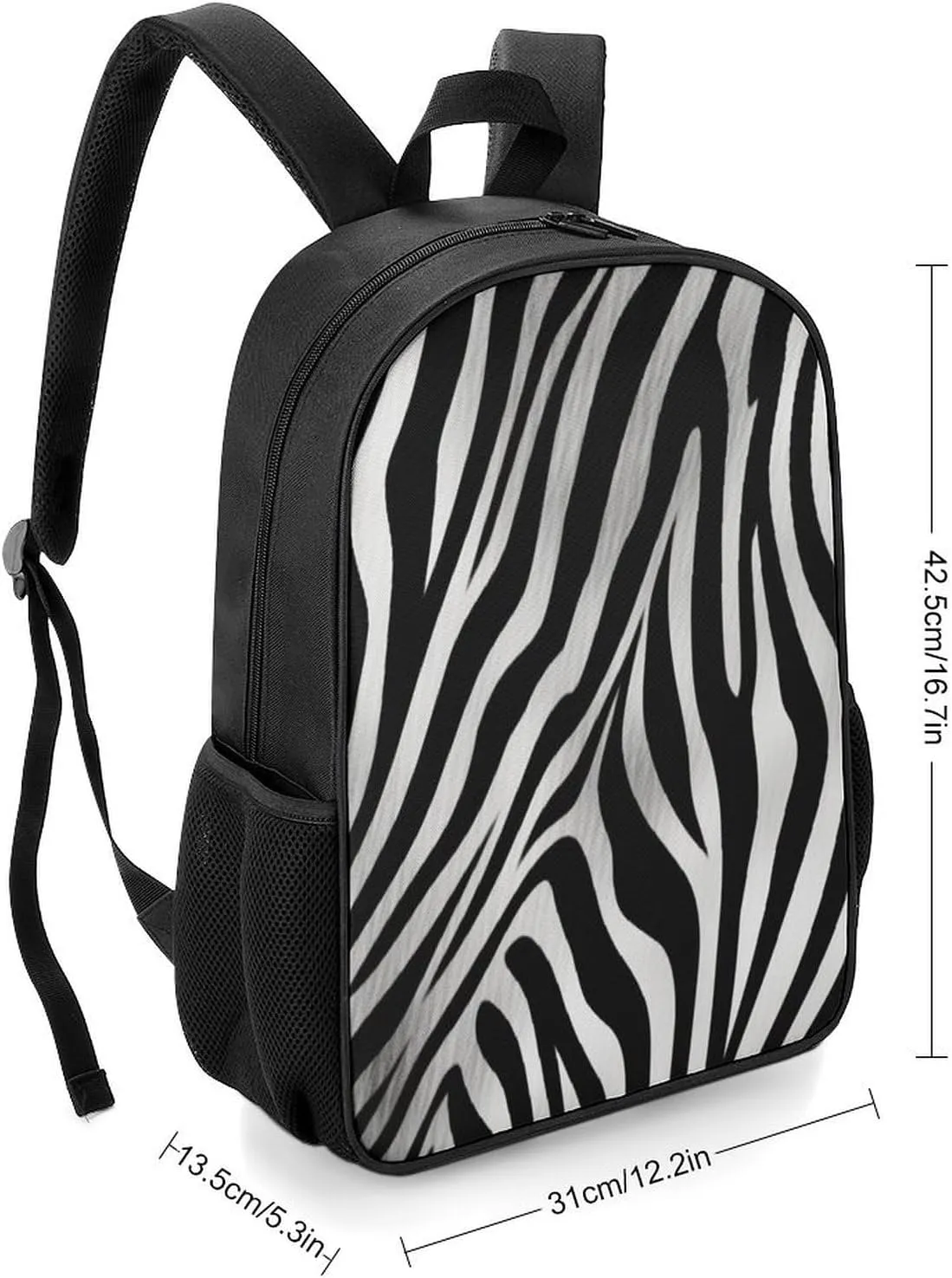 Lightweight Backpacks Cute Travel Bag Durable Zebra Print Printing Small Travel Backpack For Women & Men