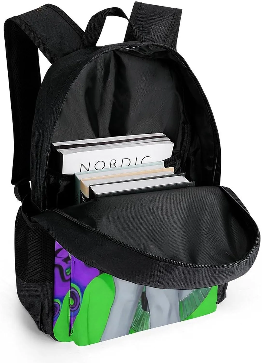 Lightweight Daypack Bookbag for Trekking Business Walking Cycling - Big Capacity Anti-Theft Multipurpose Carry On Bag, Goth Gothic Weird Woman Tie Dye Art Business Computer Bag