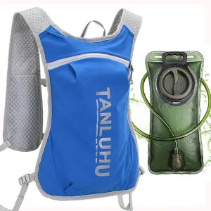 Lightweight Hydration Vest With 1.5L Water Bladder - Breathable Backpack for Running, Cycling, Hiking, Marathon - Men Women (0001 Purple)