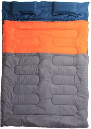 Lightweight Portable Waterproof Double Or Single Envelope Mummy Sleeping Bag Compression Sack for Backpacking Travel Hiking Camping 3-4 Season Cold Weather by Hi Suyi