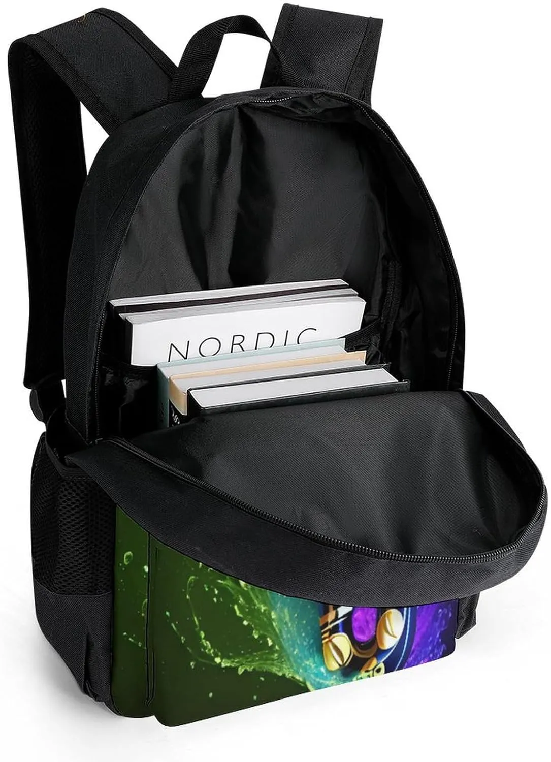 Lightweight Rucksacks for Camping Picnic Walking Cycling - Large Capacity Multipurpose Anti-Theft Carry On Bag, Saxophone In Fire And Water Art Travel Hiking & Camping Rucksack