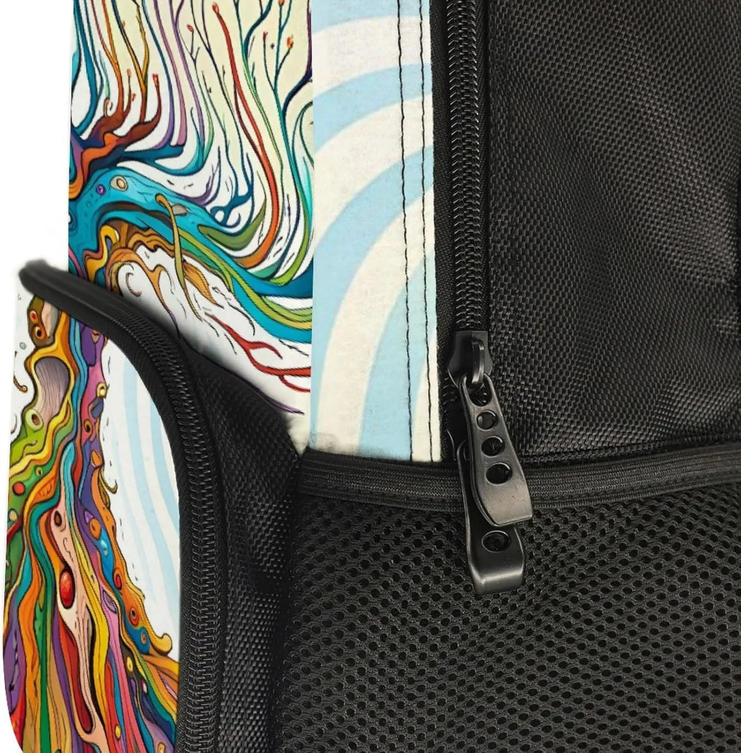 Lightweight Rucksacks for Climbing Outdoors Walking Cycling - Large Capacity Anti-Theft Multipurpose Carry On Bag, Funky Tree Art Camping Outdoor Backpack