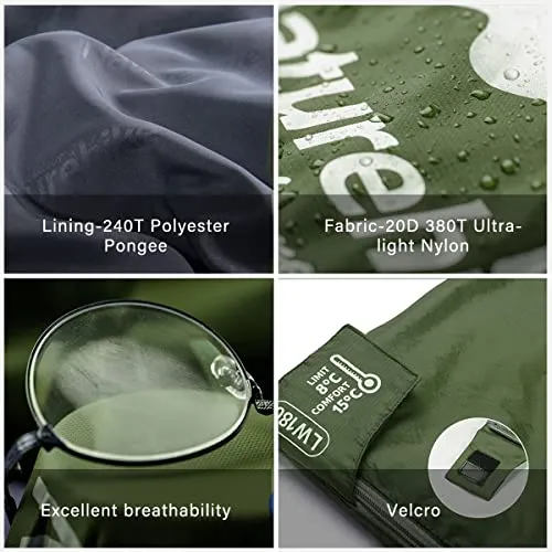 Lightweight Sleeping Bag-Compact,Ultralight,Envelope Backpacking Bag