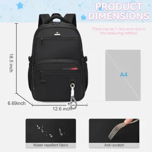 Lightweight Travel Backpack for Men and Women, Water Resistant Casual Daypack with Large Capacity and Multiple Compartments