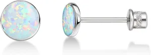 limerencia Hypoallergenic G23 Implant Grade Titanium Screw Back Earrings Tragus 20G Helix F136 Piercing Post for Sensitive Ears Cartilage