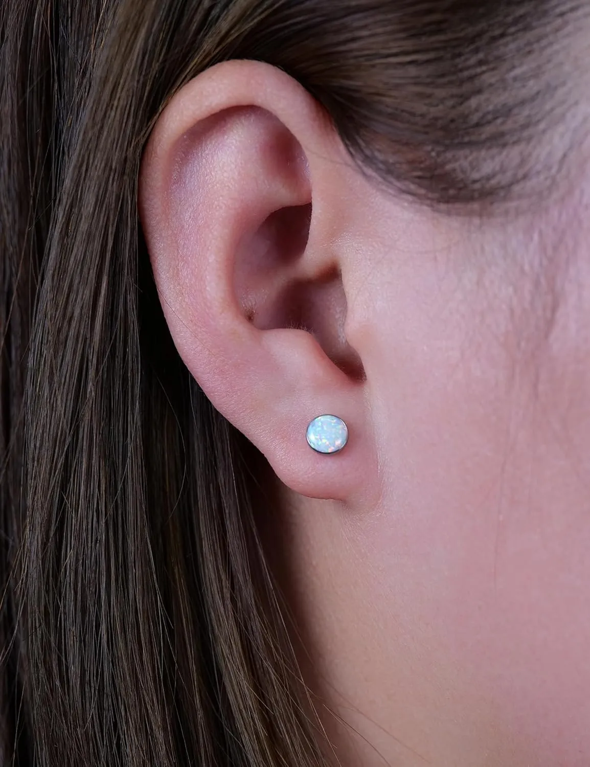 limerencia Hypoallergenic G23 Implant Grade Titanium Screw Back Earrings Tragus 20G Helix F136 Piercing Post for Sensitive Ears Cartilage