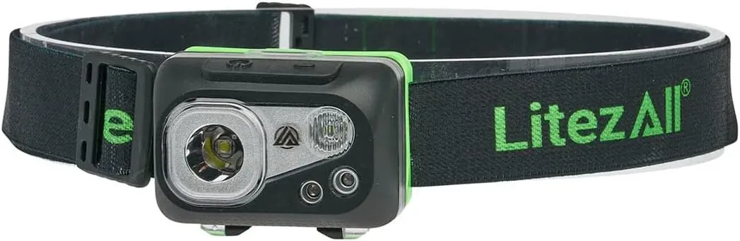 LitezAll Nearly Invincible Rechargeable Headlamp – Headlamp Flashlight with 8 Modes, Head Lamps LED Rechargeable, Headlamp USB C, Long Battery Life, Waterproof