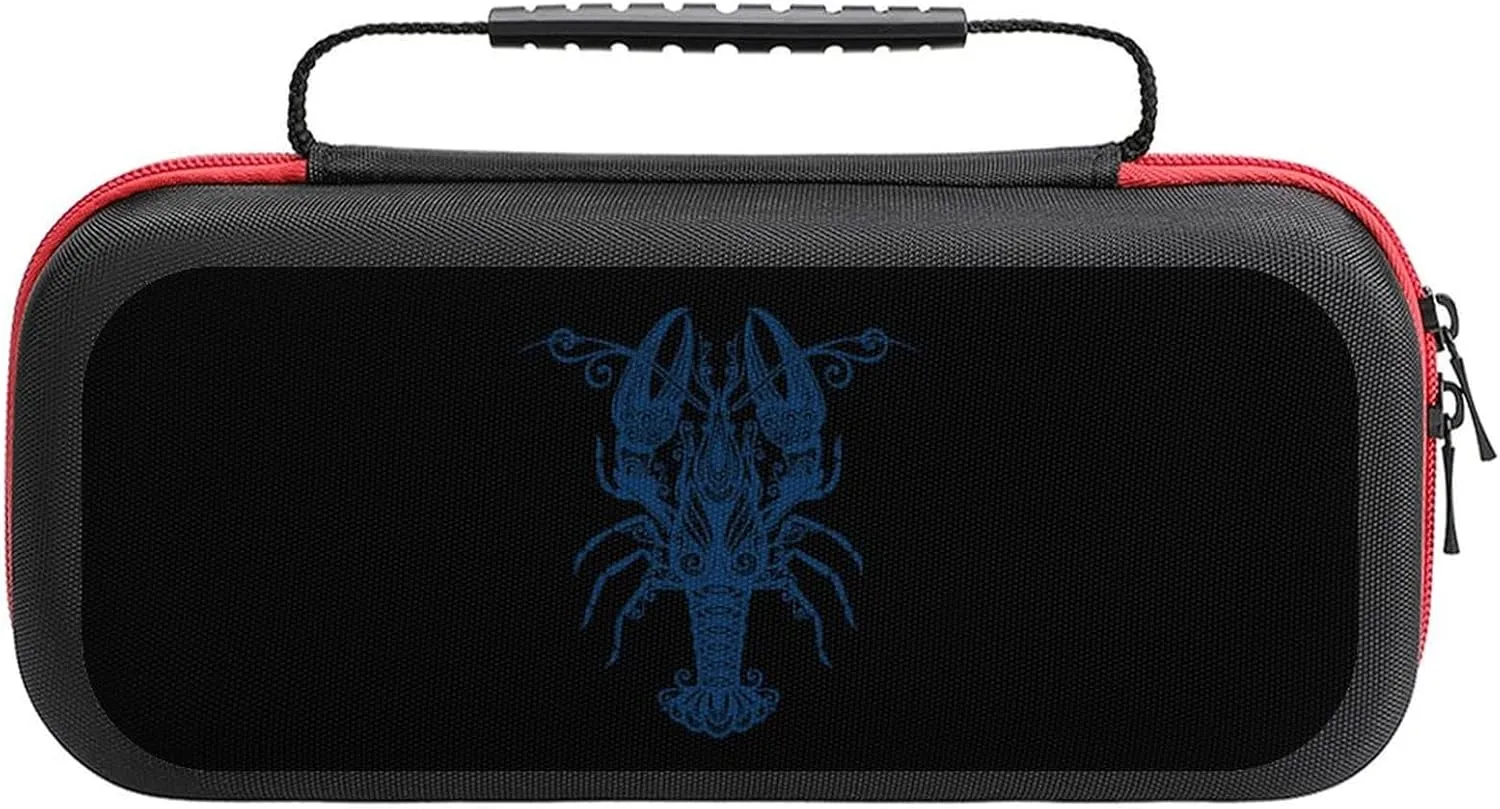 Lobster Portable Protective Shell Compatible with Switch Case Hard Travel Tote Bag with 20 Game Cartridges