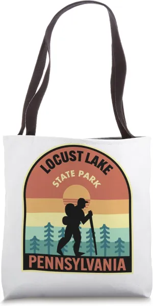 Locust Lake State Park PA Retro Tote Bag