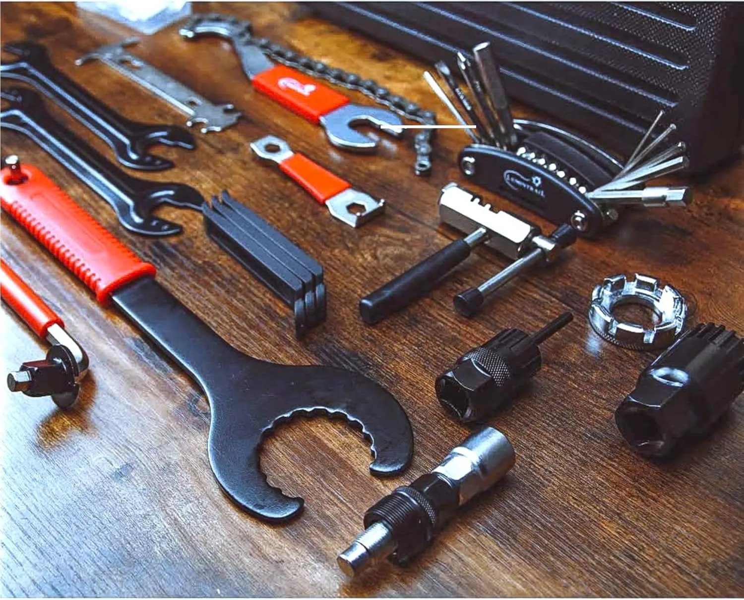 Lumintrail 38 Piece Bike Tool Kit Bicycle Repair Tool Box for Mountain and Road Bike Maintenance Tools with Storage Case