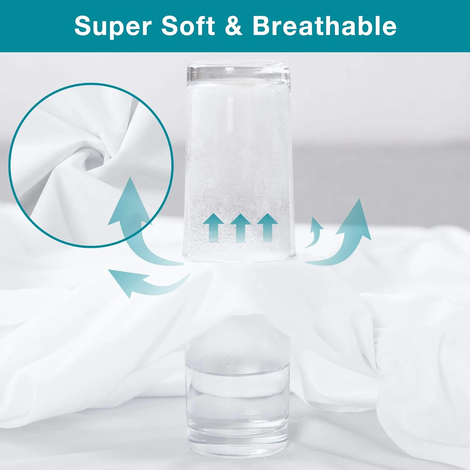 Lunsing 2 Pack Waterproof Twin Mattress Protector, Noiseless, Breathable, and Soft Twin Size Mattress Pad Cover with 6-16 inches Deep Pocket, White