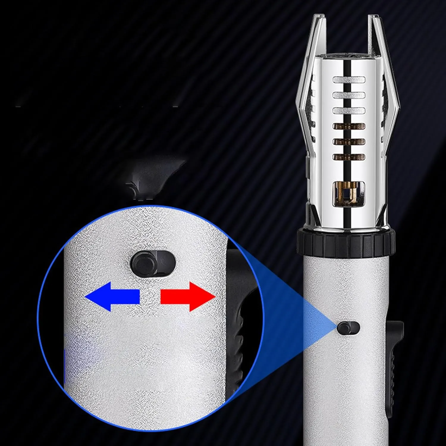 Luxblaze, Portable Torch Lighter, Lux Blaze Lighter, Outdoor Windproof Straight Flame Lighter (Black)