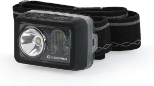 LUXPRO Bright Multi-Function 374 Lumen Waterproof LED Headlamp - Portable LED Light for Up to 10 Hours of Use - Outdoor Lighting or Emergency Light with Adjustable Headband - Batteries Included